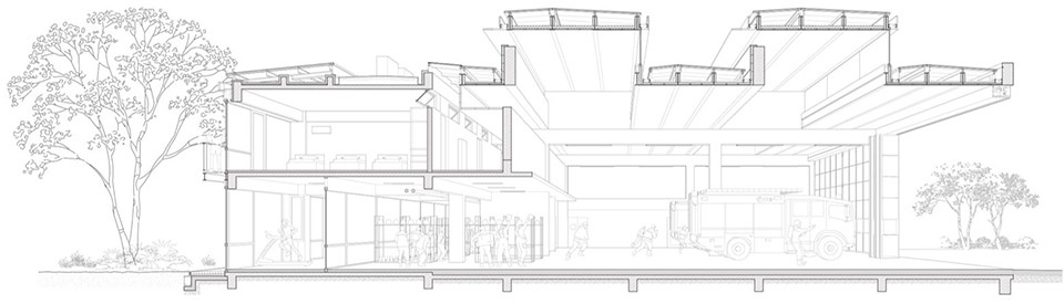 Kunshan Yuanfeng Road Fire Station by genarchitects