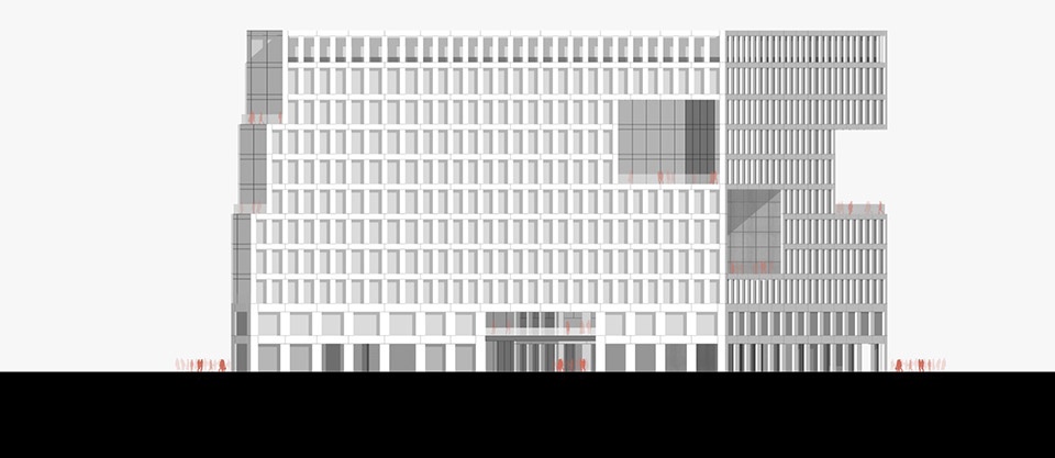 Xingsha Industrial Base Free Trade Headquarters Building by Leeko Architects