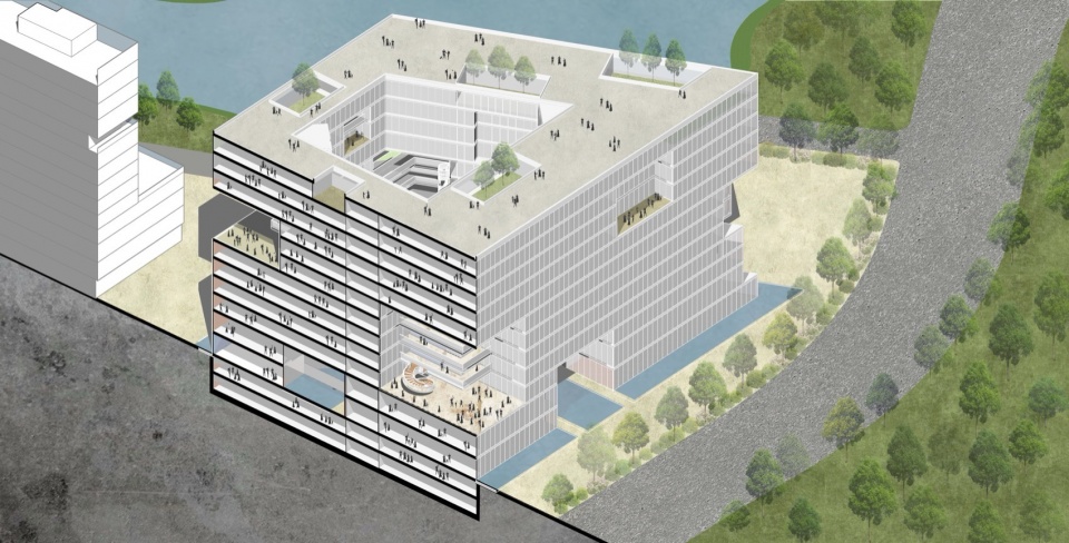 Xingsha Industrial Base Free Trade Headquarters Building by Leeko Architects