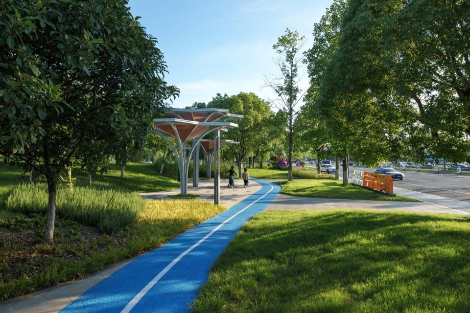 Landscape Enhancement Along Linghu Avenue in Wuxi by MYP INC