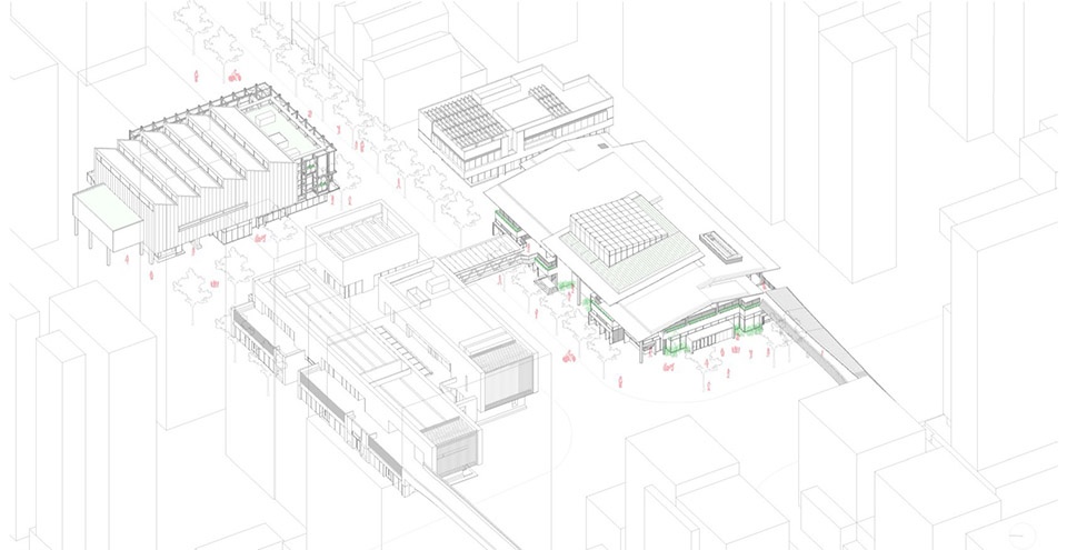 CHUNXI Marketplace and GULANG Gymnasium NEXUS Jiading Shanghai by Atelier Z