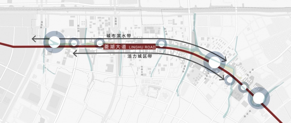 Landscape Enhancement Along Linghu Avenue in Wuxi by MYP INC