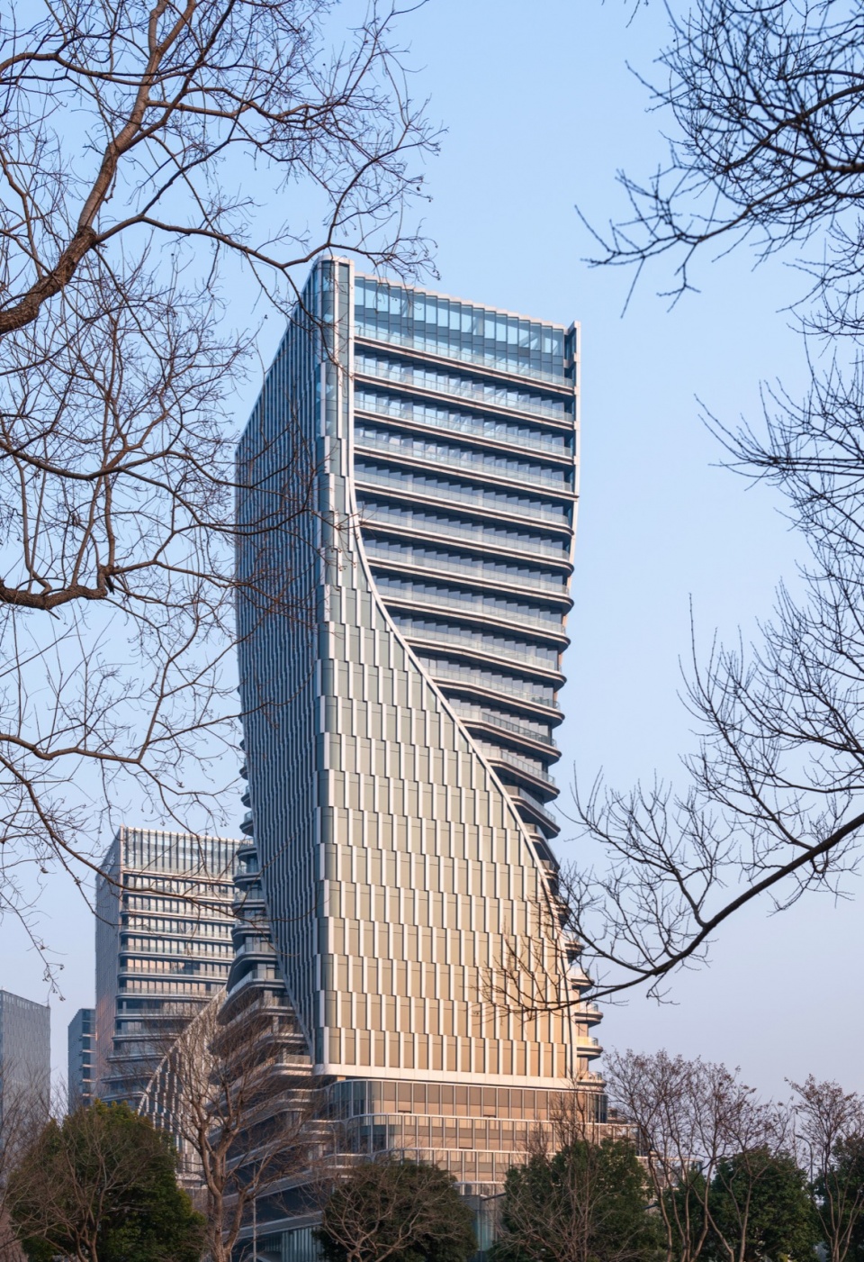 the linping fintech tower by china united engineering corporation limited