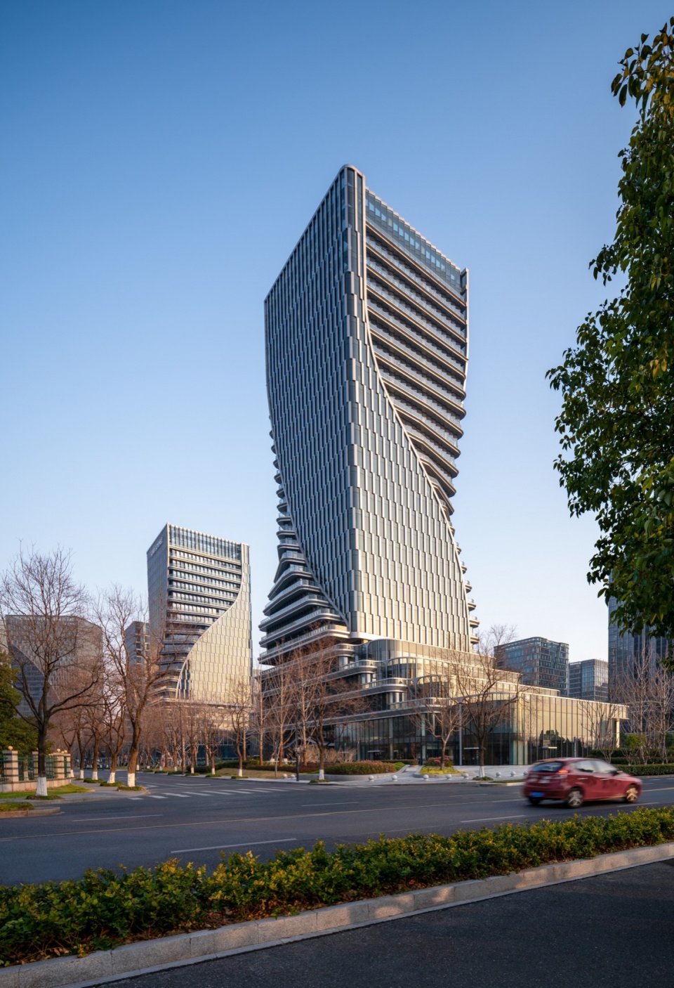 the linping fintech tower by china united engineering corporation limited