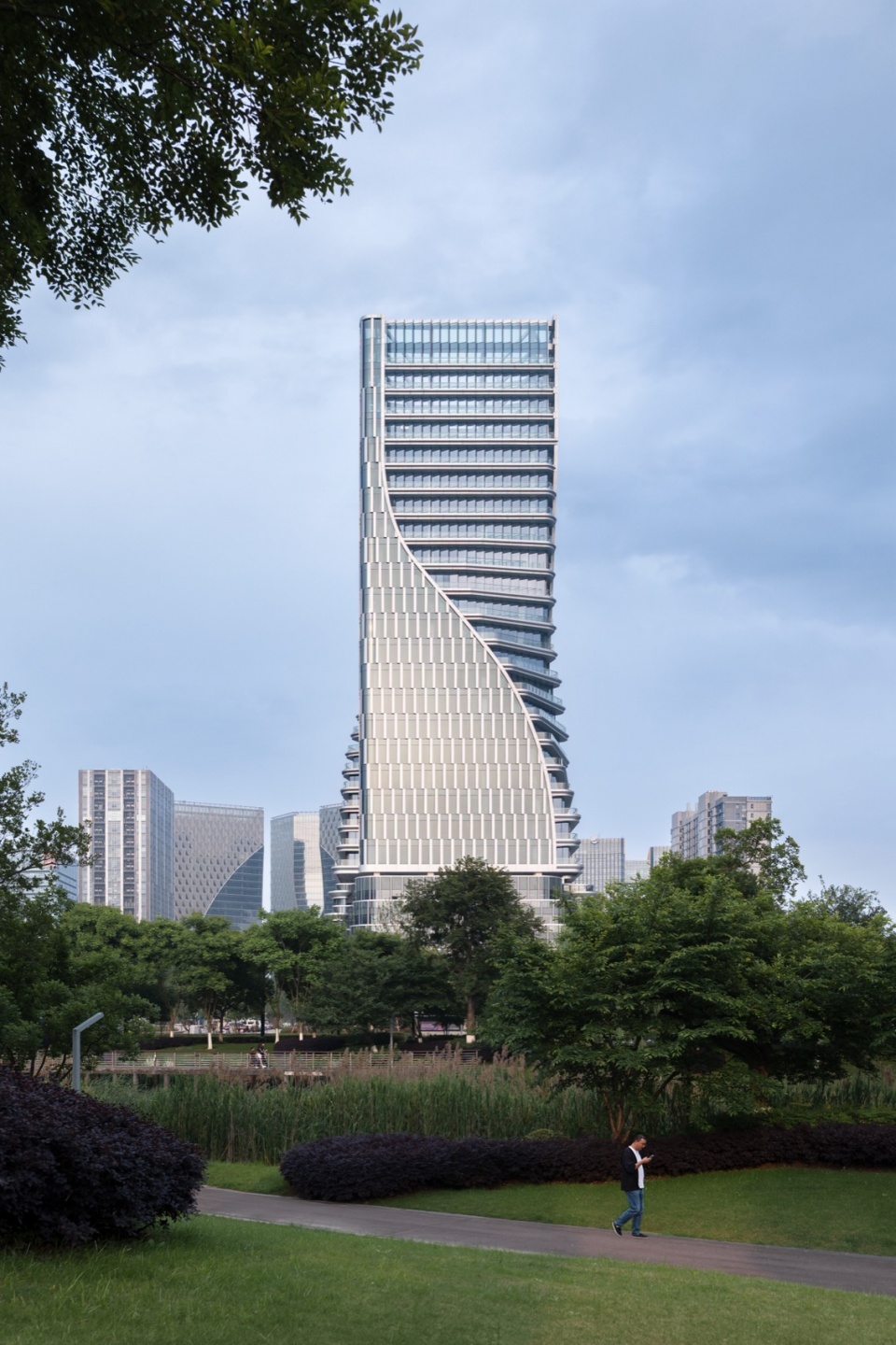the linping fintech tower by china united engineering corporation limited