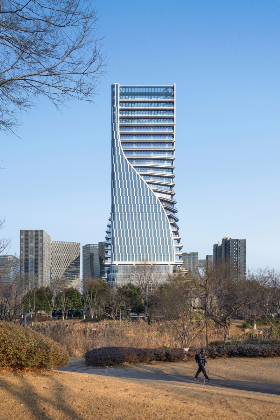 the linping fintech tower by china united engineering corporation limited