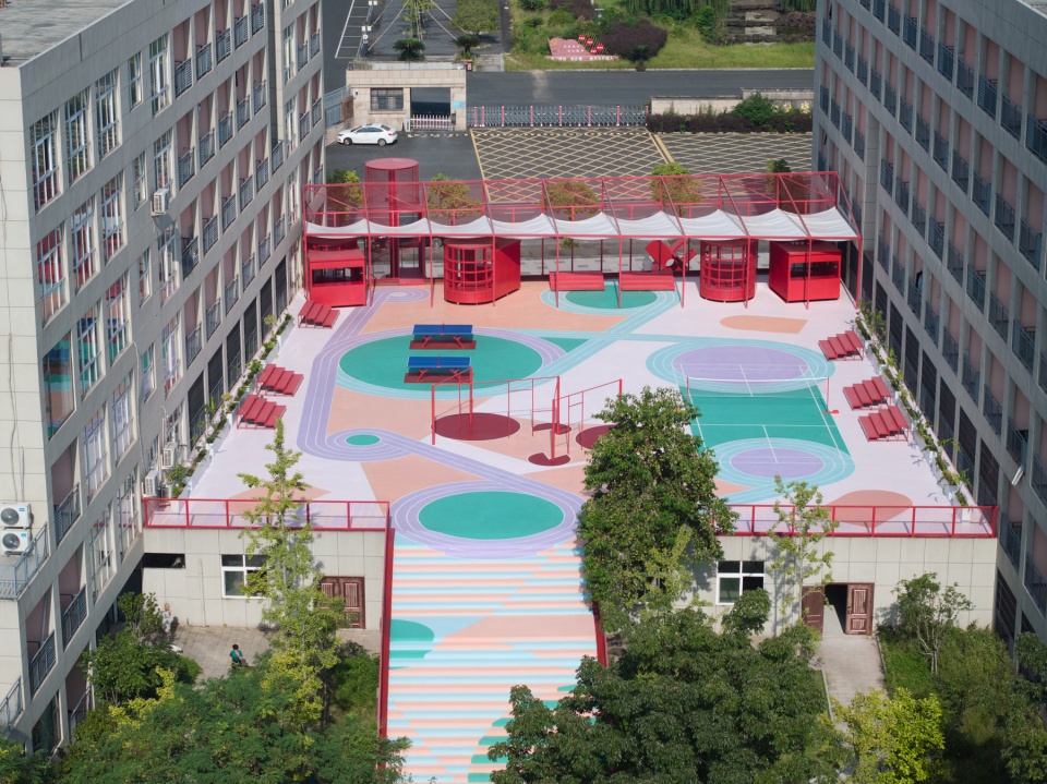 廊架与二层平台鸟瞰 Canopy Frame and Second floor Platform Aerial ©梅可嘉