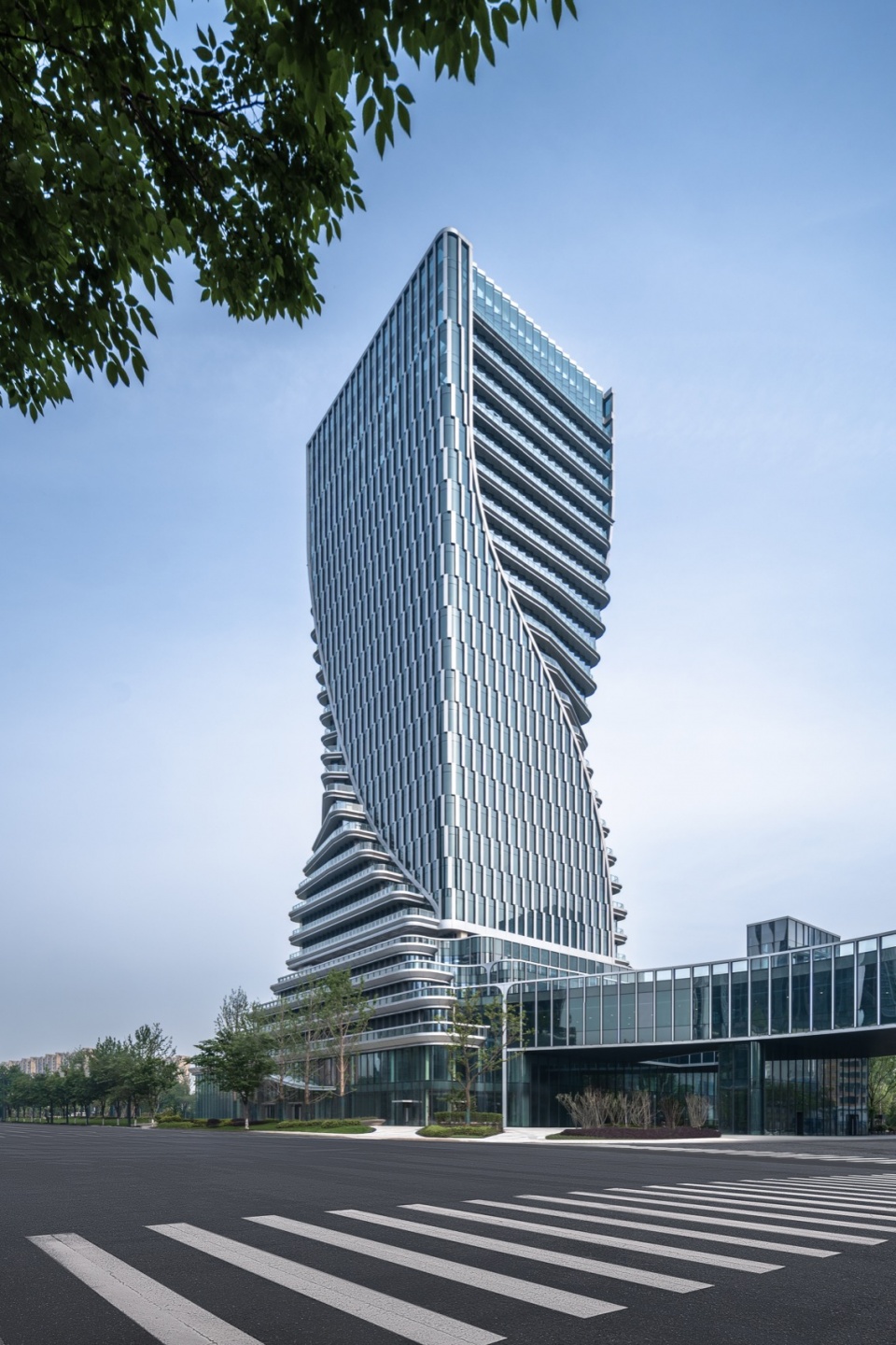 the linping fintech tower by china united engineering corporation limited