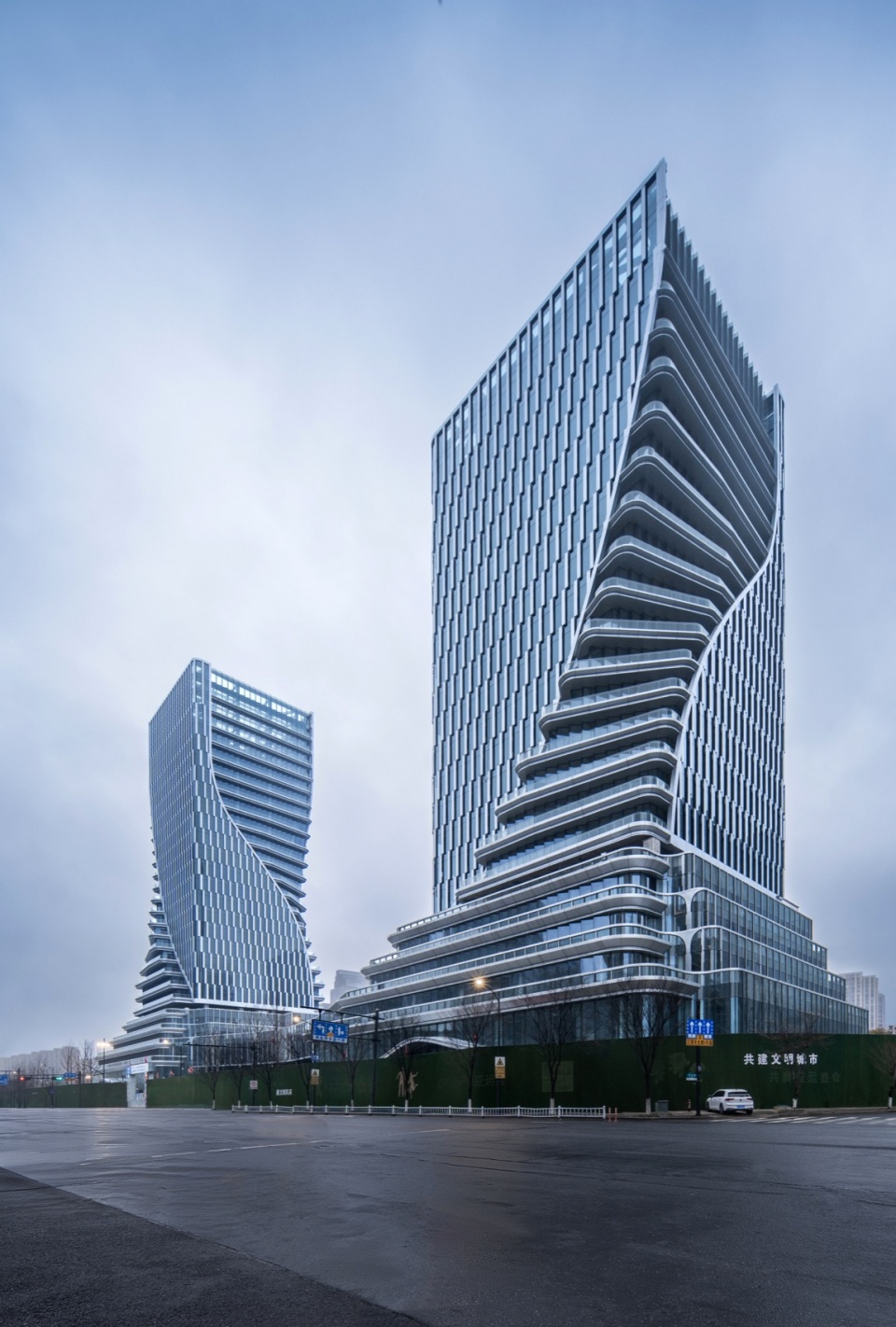 the linping fintech tower by china united engineering corporation limited