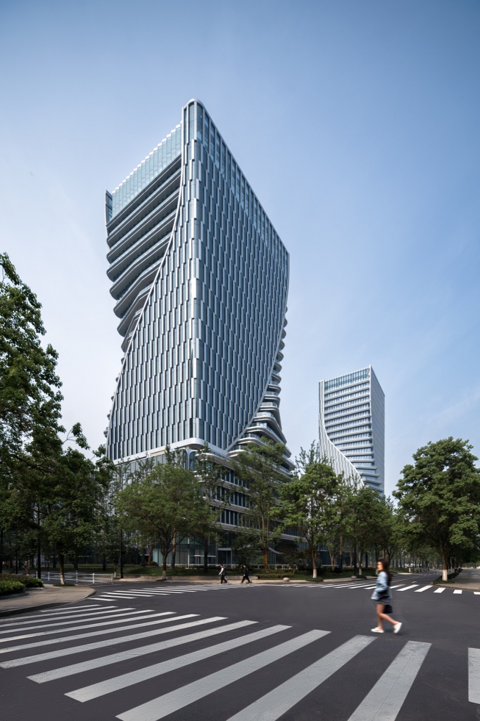 the linping fintech tower by china united engineering corporation limited