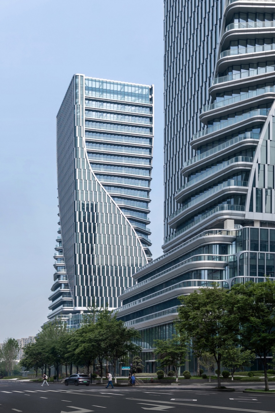 the linping fintech tower by china united engineering corporation limited