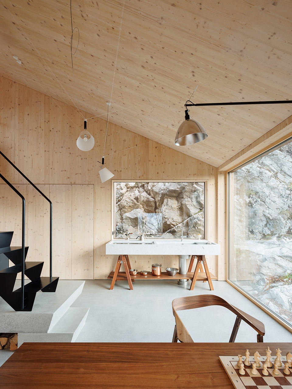 the swiss alpine cabin reconstruction by guca arch