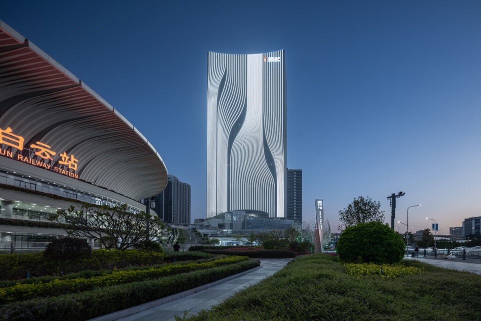 tod over station building complex of guangzhou baiyun station by architectural design research institute of scut co ltd