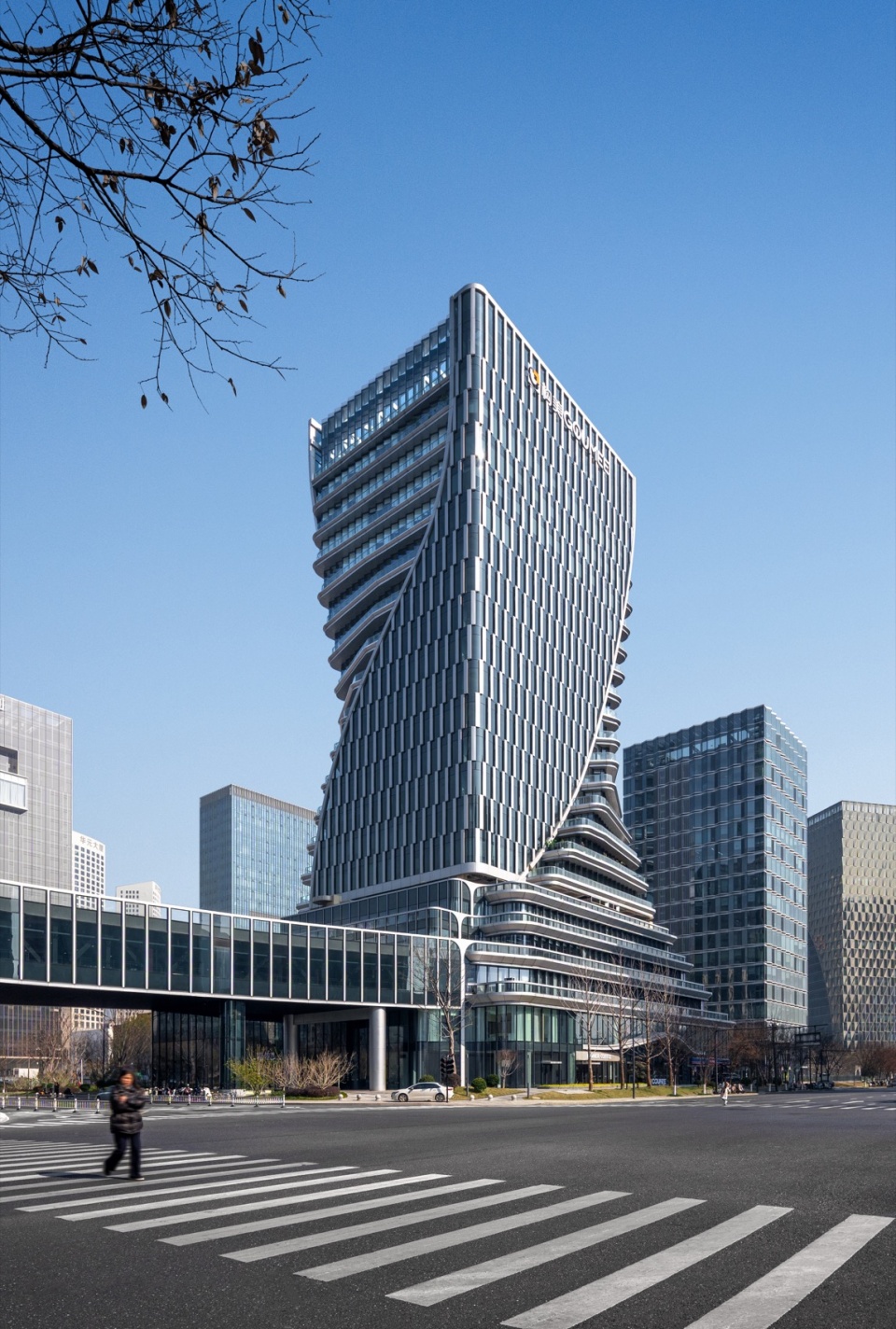the linping fintech tower by china united engineering corporation limited