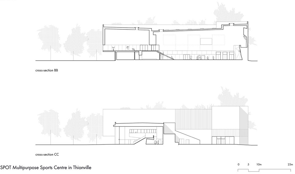 SPOT Multipurpose Sports Centre in Thionville by Dominique Coulon Associes