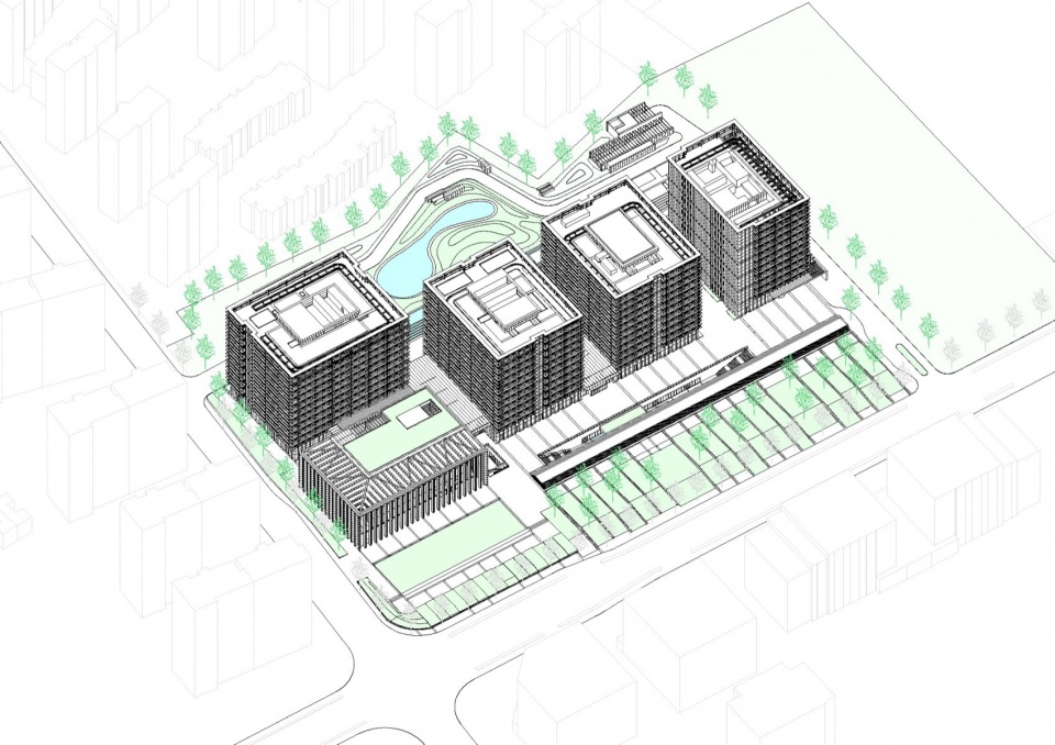 Shanghong Business Center Shanghai Modern Automobile Service Industry Agglomeration Putuo Shanghai by Atelier Z