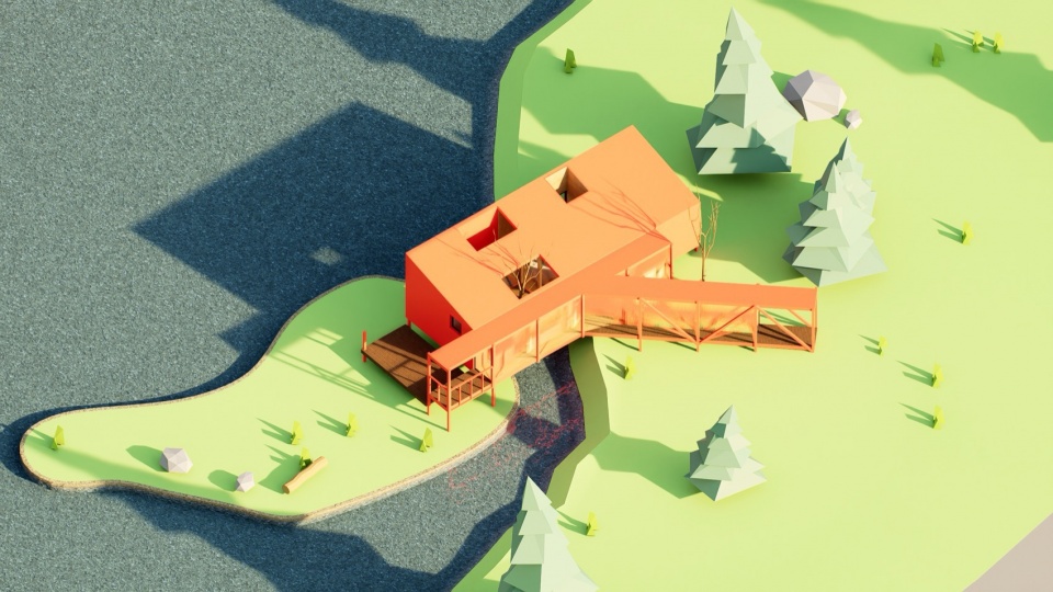 Red Bridge Cabin Wild Home by Wiki World Advanced Architecture Lab