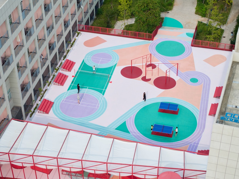 社区庭院鸟瞰 Community Courtyard Aerial ©梅可嘉