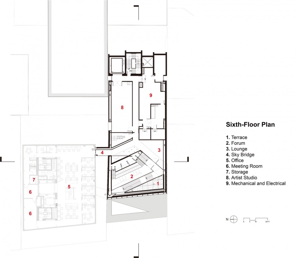 New expansion connected to the existing museum at 235 Bowery by OMA
