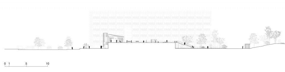 D03 场地纵剖面图 Site Longitudinal Section ©衍述设计 Studio REN