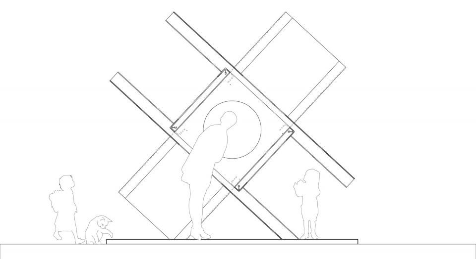 D06 互动灯光装置剖面图 Interactive Lighting Installation Section ©衍述设计 Studio REN