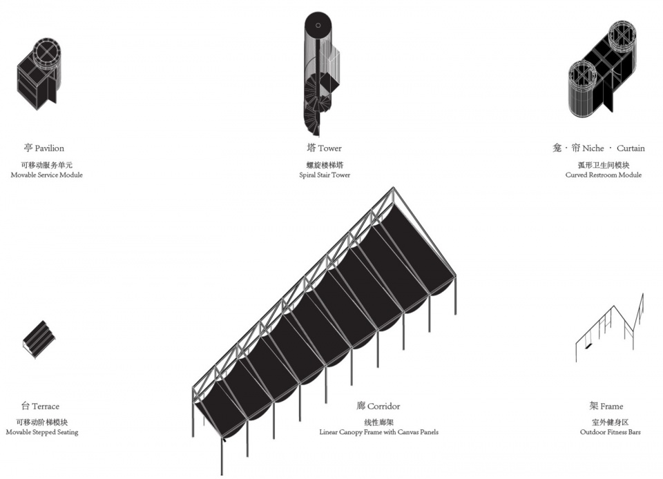 D07 构筑模块轴测分析图 Modular Structure Axonometric Diagram ©衍述设计 Studio REN