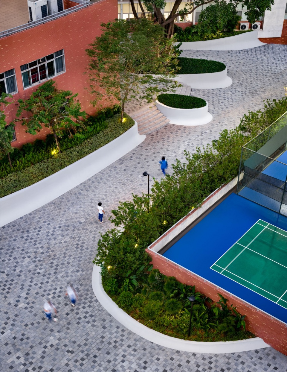 guangzhou nanfang college panyu middle school landscape renovation by ballistic architecture machine bam