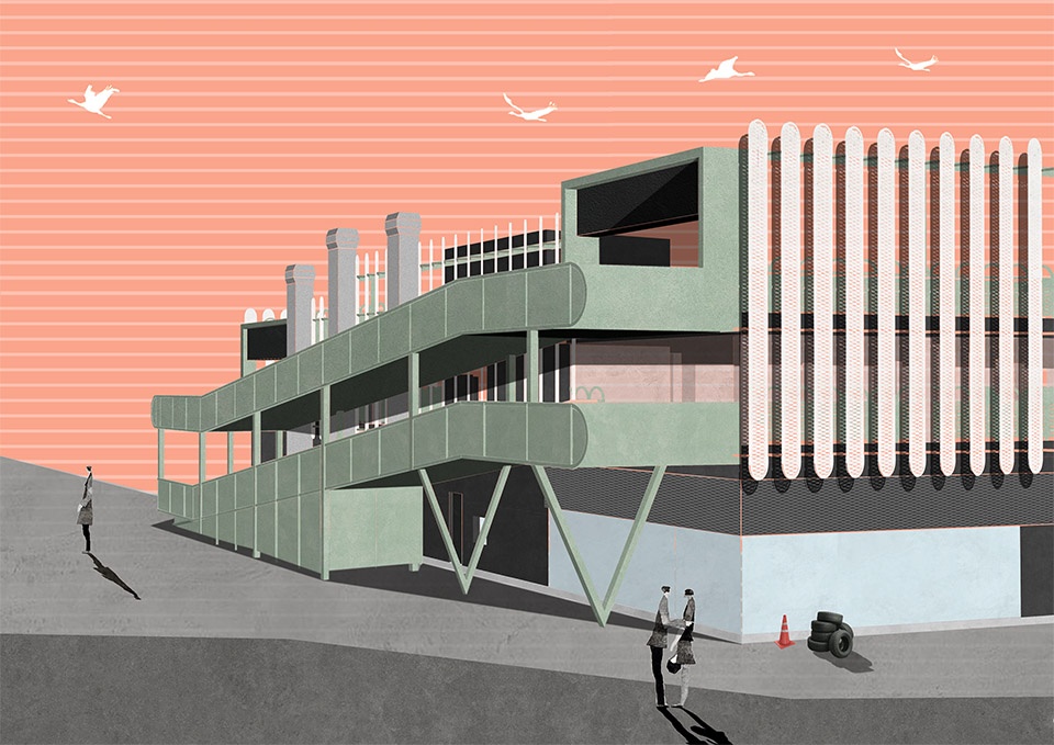 leganes auto center by ooiio architecture