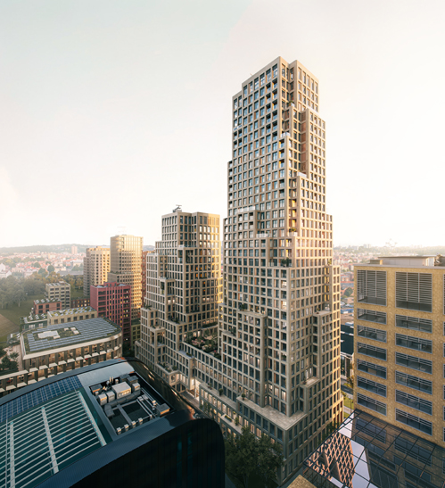 tour taxis dual tower by mvrdv