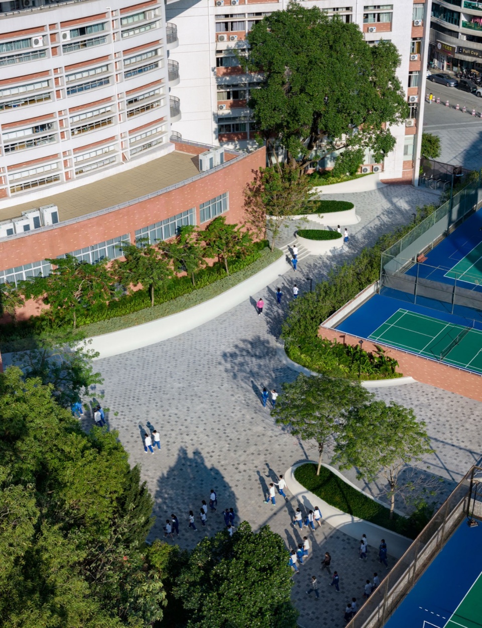 guangzhou nanfang college panyu middle school landscape renovation by ballistic architecture machine bam