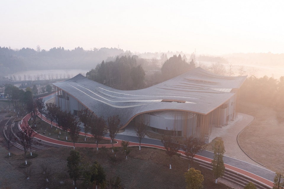 kaizhou music valley exhibition hall by aomo studio shanghai jiao tong university