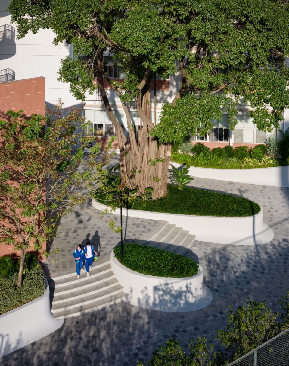 guangzhou nanfang college panyu middle school landscape renovation by ballistic architecture machine bam