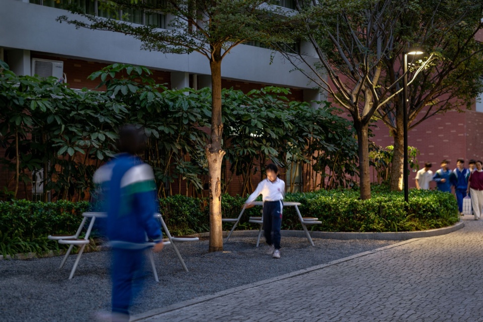 guangzhou nanfang college panyu middle school landscape renovation by ballistic architecture machine bam