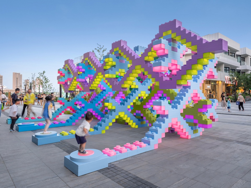 woven playground public art installation by saxing jizi design