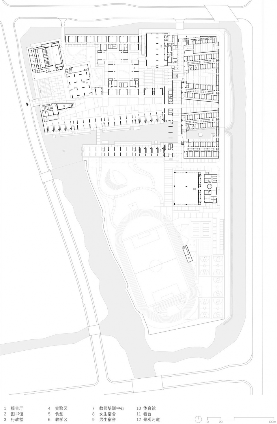 Kunshan Jinxi Senior High School by Atelier Deshaus