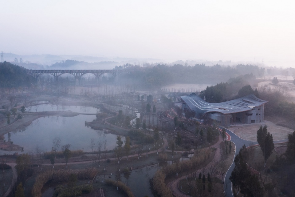 kaizhou music valley exhibition hall by aomo studio shanghai jiao tong university