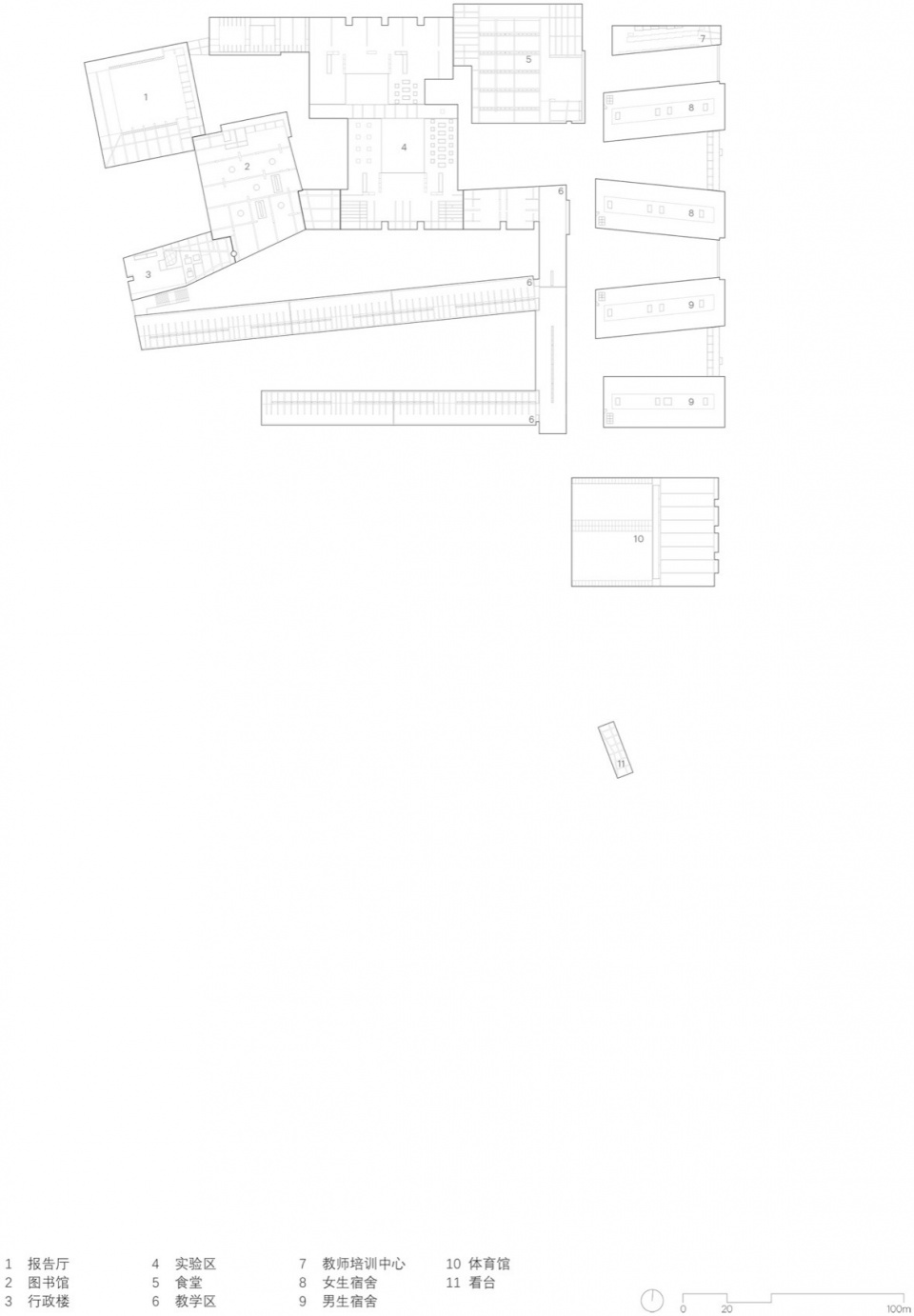 Kunshan Jinxi Senior High School by Atelier Deshaus