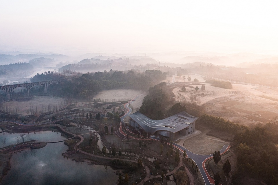 kaizhou music valley exhibition hall by aomo studio shanghai jiao tong university