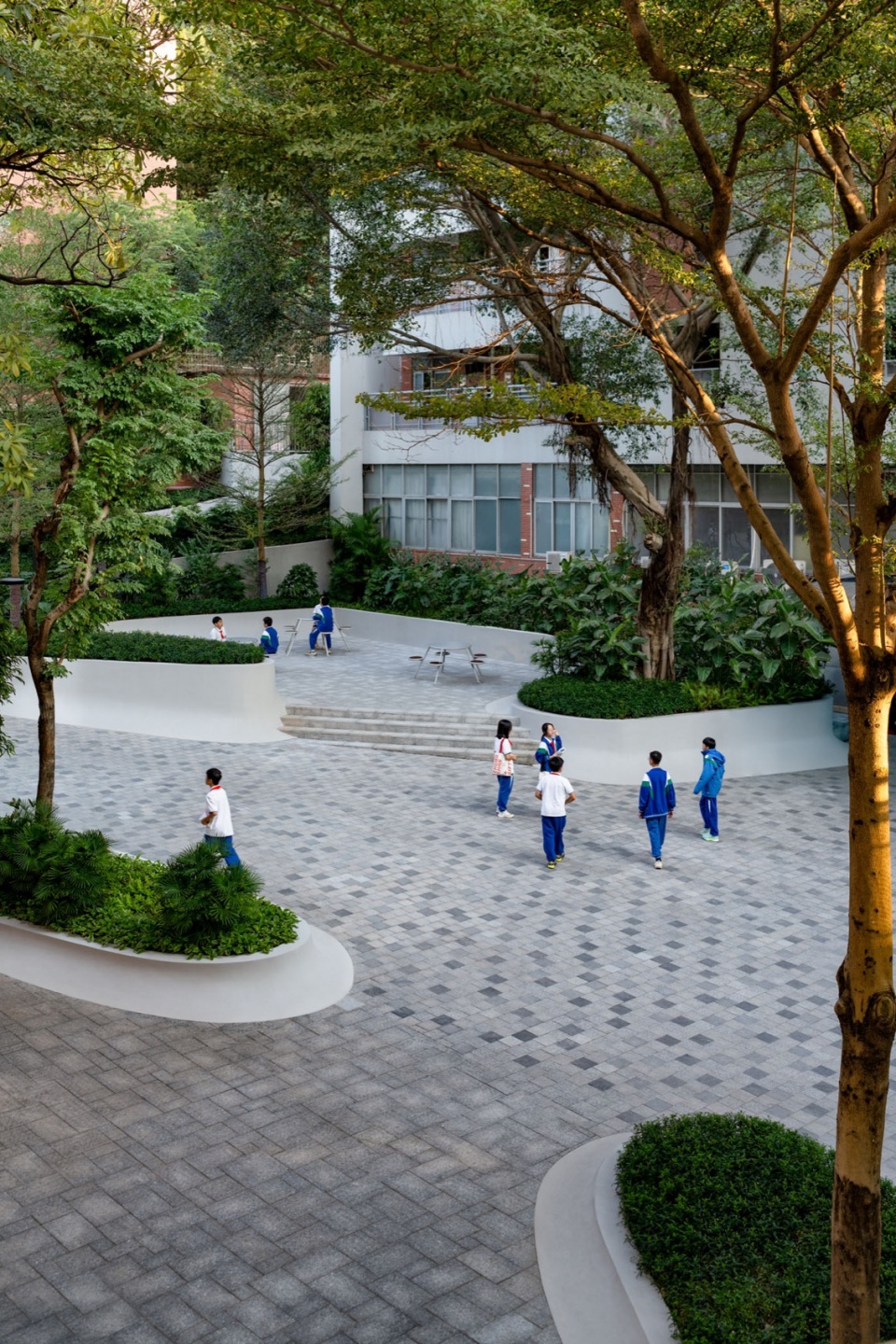 guangzhou nanfang college panyu middle school landscape renovation by ballistic architecture machine bam