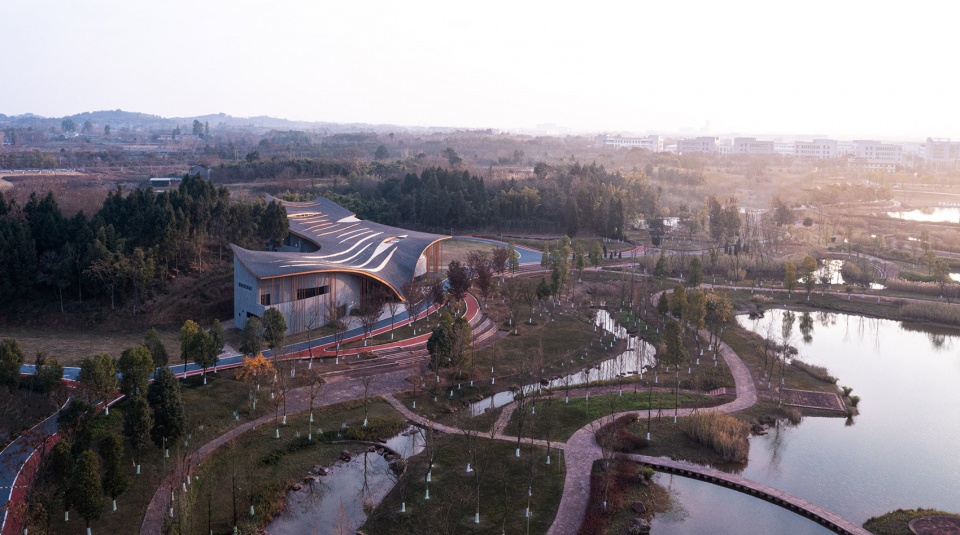 kaizhou music valley exhibition hall by aomo studio shanghai jiao tong university