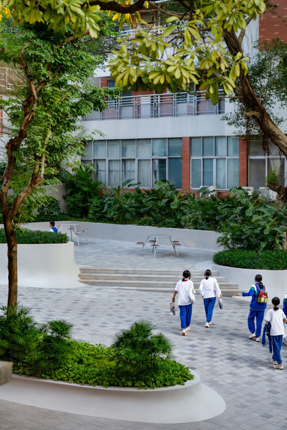 guangzhou nanfang college panyu middle school landscape renovation by ballistic architecture machine bam
