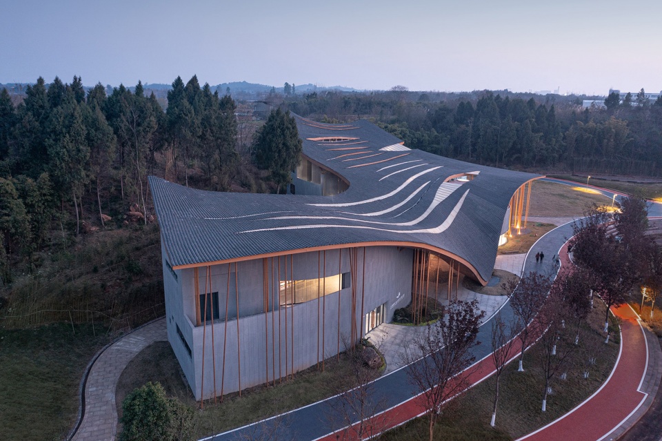 kaizhou music valley exhibition hall by aomo studio shanghai jiao tong university
