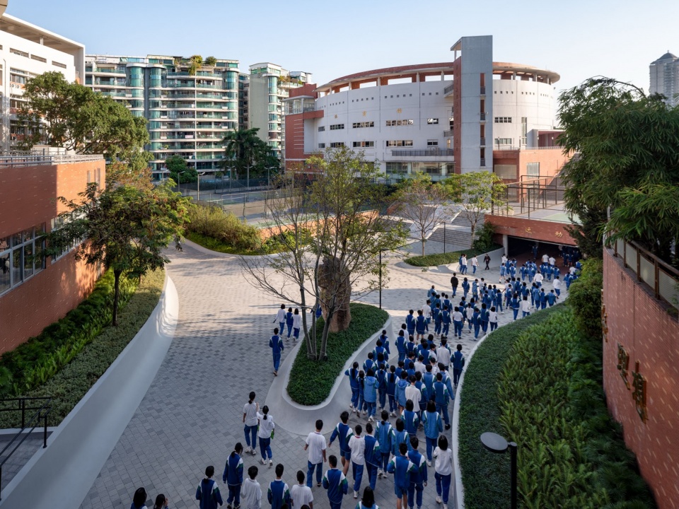 guangzhou nanfang college panyu middle school landscape renovation by ballistic architecture machine bam