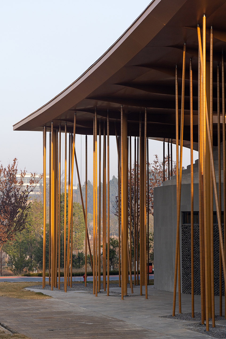 kaizhou music valley exhibition hall by aomo studio shanghai jiao tong university