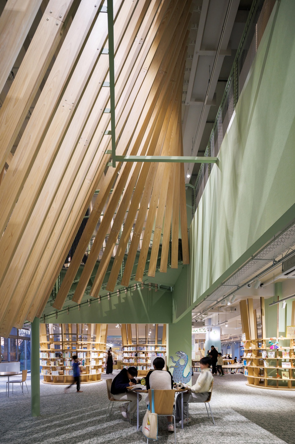 chikujo town public library by kengo kuma