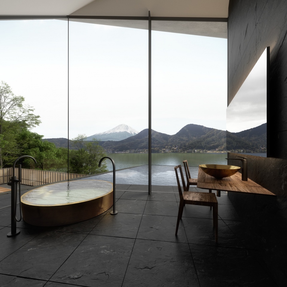 villa fuji kawaguchiko aero by kengo kuma