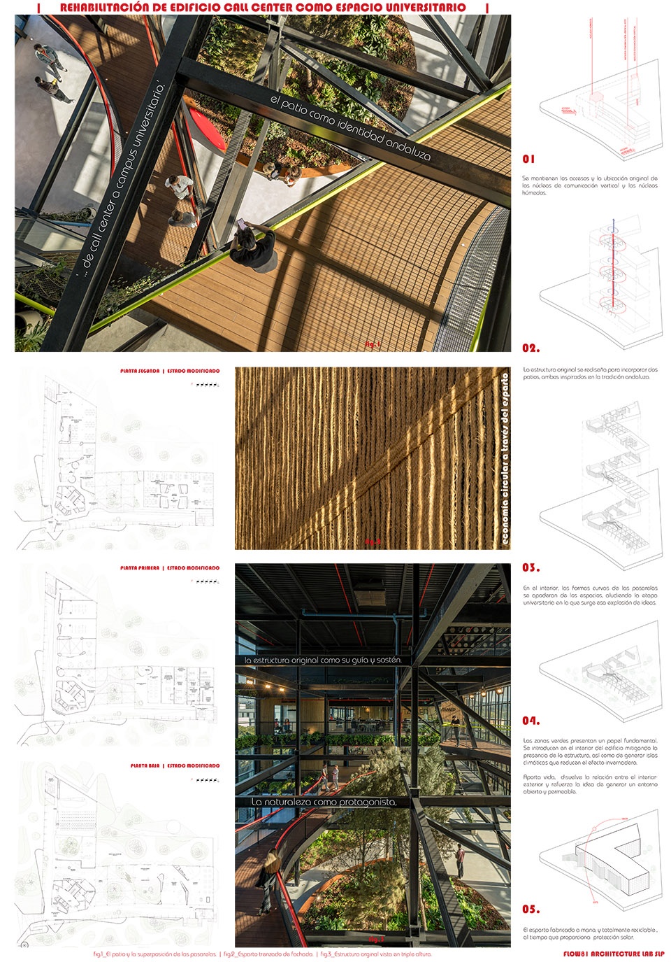 esparto grass and architecture at the new utamed campus by flow 81
