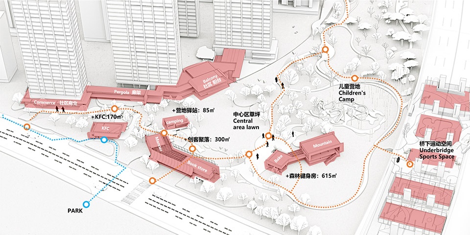 commercial renewal of guanggu runjing park by wtd group atelier dachuan