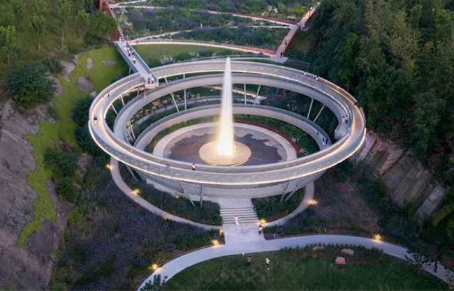 Green Heart “Park-Commercial” Destination at Lux River Sanctuary, Chongqing by Z+T STUDIO