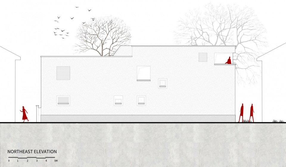 rural triangular house by urbanfabric design
